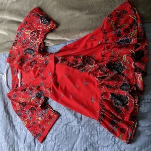 Selfie Leslie💃red wrap dress